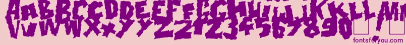 フォントDoonga Black – ピンクの背景に紫のフォント