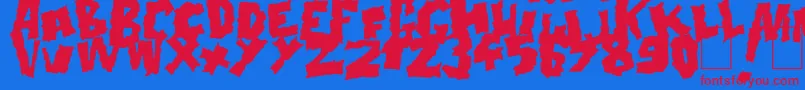Doonga Black Font – Red Fonts on Blue Background