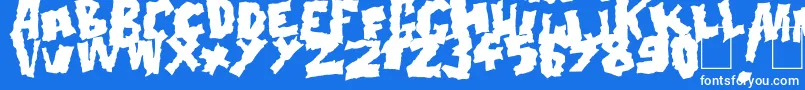 Doonga Black-fontti – valkoiset fontit sinisellä taustalla