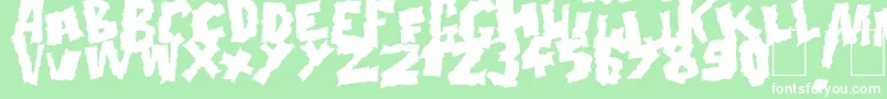 Шрифт Doonga Black – белые шрифты на зелёном фоне