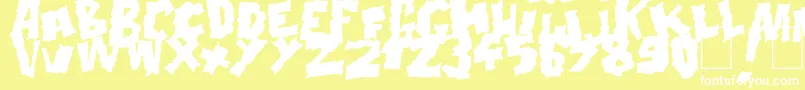 Doonga Black Font – White Fonts on Yellow Background