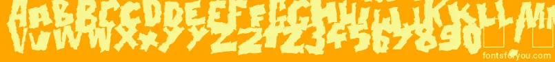 Doonga Black-fontti – keltaiset fontit oranssilla taustalla