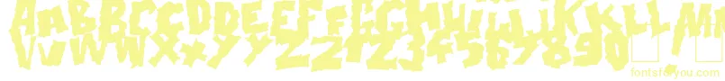 Doonga Black-fontti – keltaiset fontit valkoisella taustalla