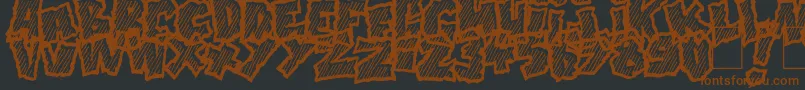 More about Doonga Slash Font Doonga Slash Font – Brown Fonts on Black Background