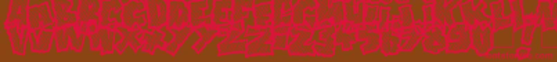 Doonga Slash Font – Red Fonts on Brown Background