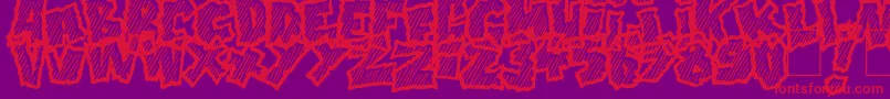 fuente Doonga Slash – Fuentes Rojas Sobre Fondo Morado
