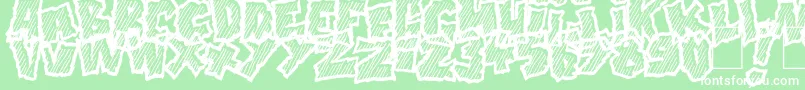 Doonga Slash Font – White Fonts on Green Background