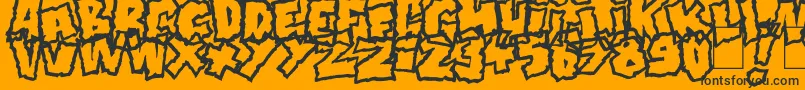 Doonga Font – Black Fonts on Orange Background