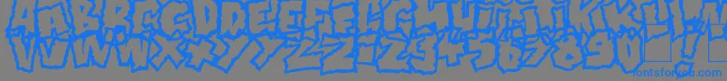 Doonga Font – Blue Fonts on Gray Background