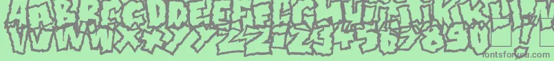 Doonga Font – Gray Fonts on Green Background