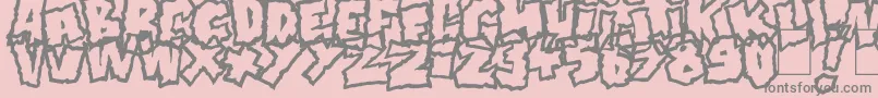 Doonga Font – Gray Fonts on Pink Background