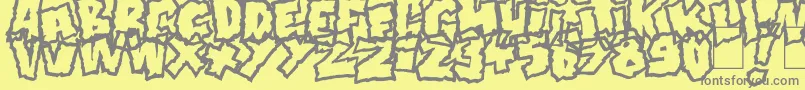 Doonga Font – Gray Fonts on Yellow Background