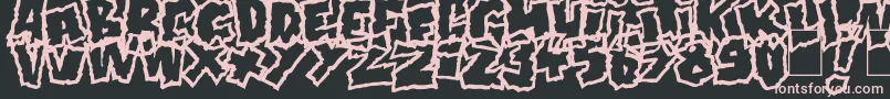 Doonga Font – Pink Fonts on Black Background