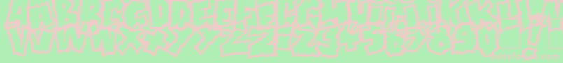 Doonga Font – Pink Fonts on Green Background