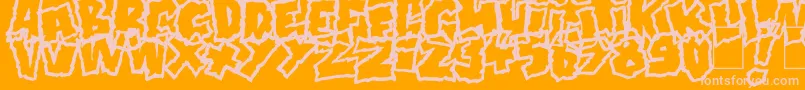 Doonga Font – Pink Fonts on Orange Background