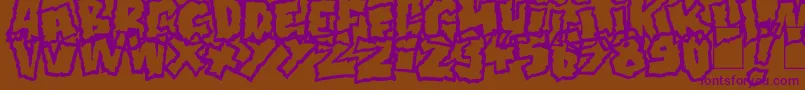 Doonga Font – Purple Fonts on Brown Background