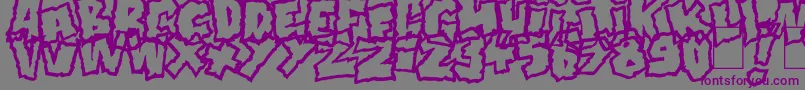Doonga-fontti – violetit fontit harmaalla taustalla