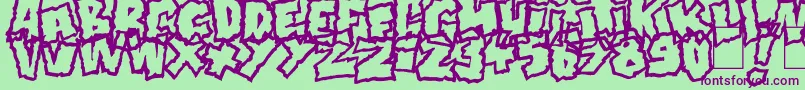 Doonga Font – Purple Fonts on Green Background