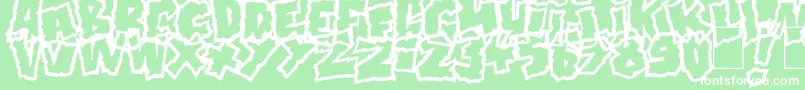 フォントDoonga – 緑の背景に白い文字