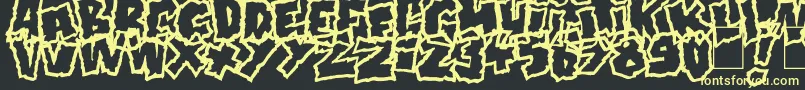 Doonga Font – Yellow Fonts on Black Background