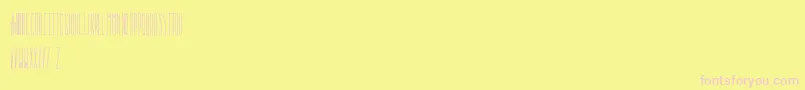 フォントDooodleista condensed – ピンクのフォント、黄色の背景