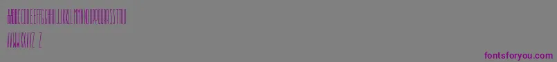 フォントDooodleista condensed – 紫色のフォント、灰色の背景