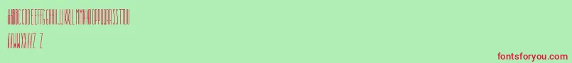Dooodleista condensed Font – Red Fonts on Green Background