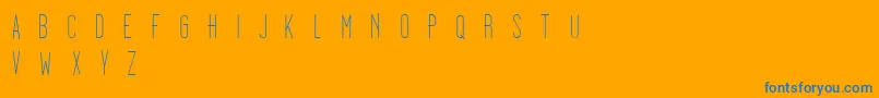 Dooodleista Font – Blue Fonts on Orange Background