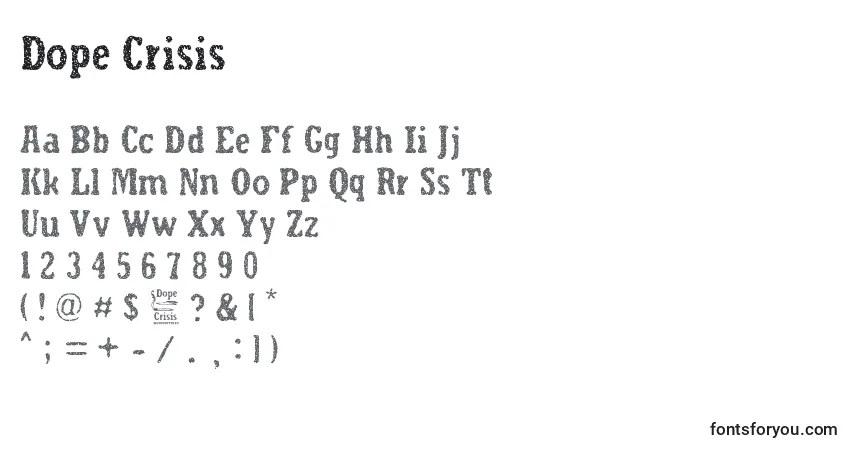 Fuente Dope Crisis - alfabeto, números, caracteres especiales