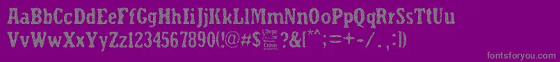 Dope Crisis Font – Gray Fonts on Purple Background