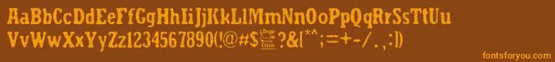 Dope Crisis Font – Orange Fonts on Brown Background
