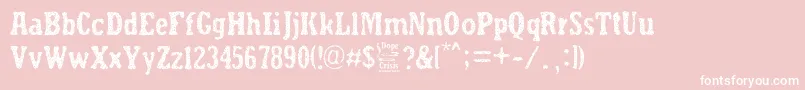 Dope Crisis Font – White Fonts on Pink Background