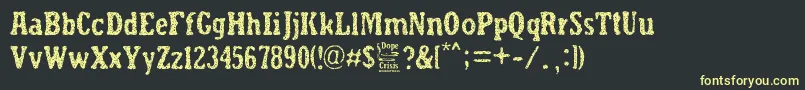 Dope Crisis-fontti – keltaiset fontit mustalla taustalla