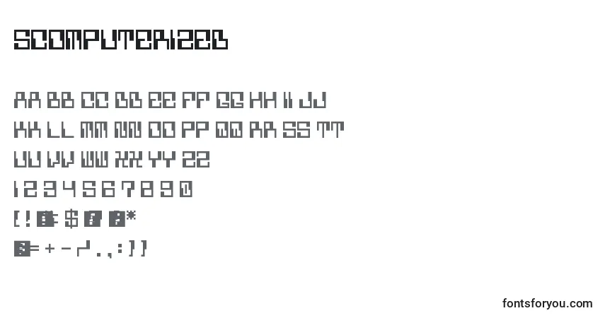 Czcionka 5computerized – alfabet, cyfry, specjalne znaki