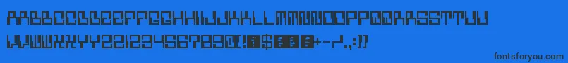 5computerized Font – Black Fonts on Blue Background