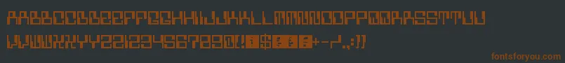 5computerized Font – Brown Fonts on Black Background