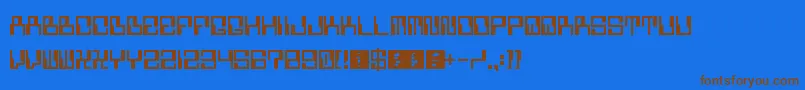 5computerized Font – Brown Fonts on Blue Background