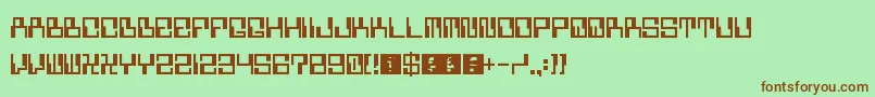 5computerized Font – Brown Fonts on Green Background