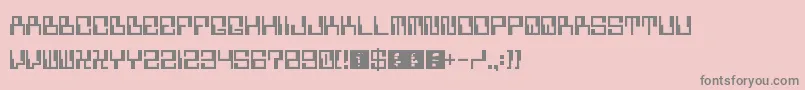 5computerized Font – Gray Fonts on Pink Background