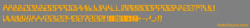 5computerized Font – Orange Fonts on Gray Background