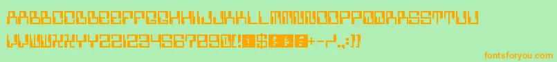 5computerized Font – Orange Fonts on Green Background