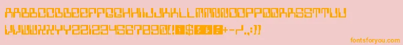 5computerized Font – Orange Fonts on Pink Background