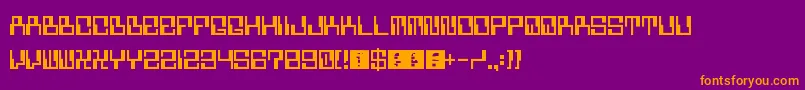 5computerized Font – Orange Fonts on Purple Background