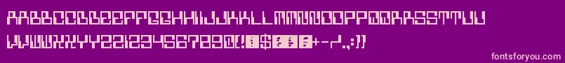 5computerized Font – Pink Fonts on Purple Background