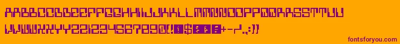 5computerized Font – Purple Fonts on Orange Background