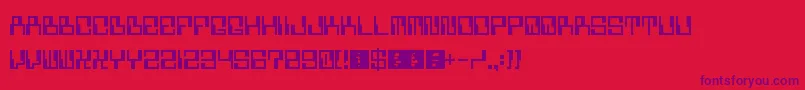 5computerized Font – Purple Fonts on Red Background
