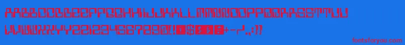 5computerized Font – Red Fonts on Blue Background