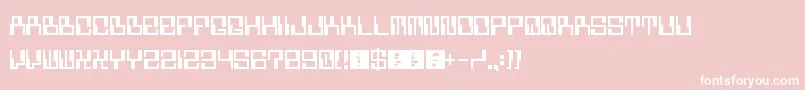 5computerized Font – White Fonts on Pink Background