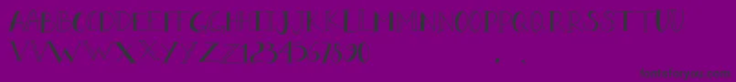 Czcionka DORA DORE – czarne czcionki na fioletowym tle