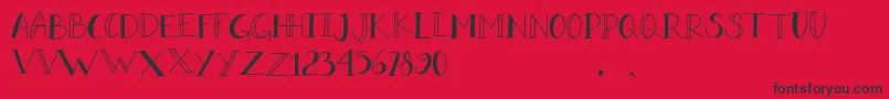 DORA DORE Font – Black Fonts on Red Background